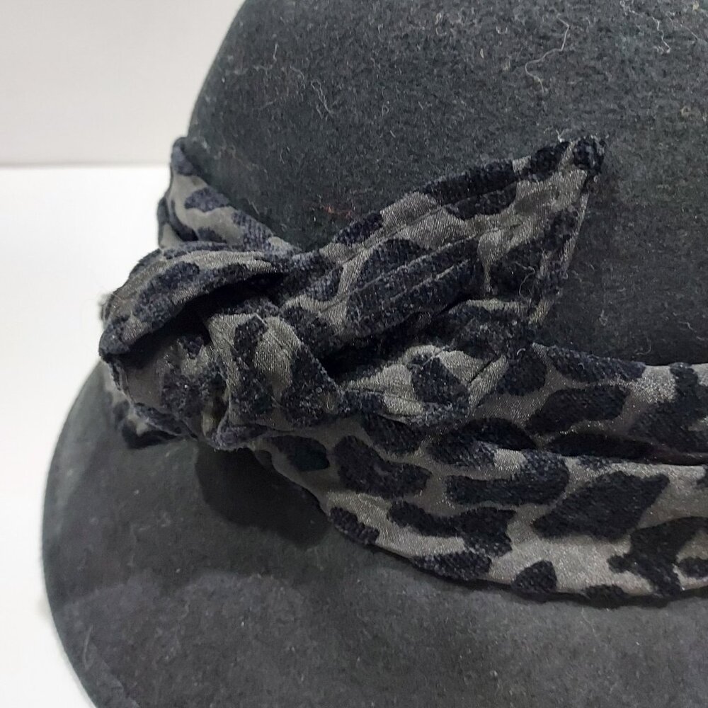 Wool Hat By Scalla Collezione 100% Women Size 6 to 8 Inch Flapper Look - Picture 3 of 10